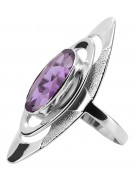 Russischer Silberring 925 mit Amethyst vrc189s