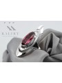 Anillo ruso de plata 925 con rubí vrc189s