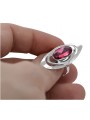 Bague russe en argent 925 avec rubis vrc189s