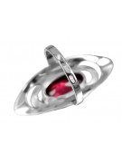 Bague russe en argent 925 avec rubis vrc189s