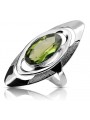 Anillo ruso de plata 925 con Peridoto vrc189s