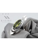 Anillo ruso de plata 925 con Peridoto vrc189s