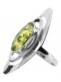 Anillo ruso de plata 925 con Peridoto vrc189s