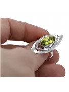 Anillo ruso de plata 925 con Peridoto vrc189s