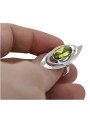 Anillo ruso de plata 925 con Peridoto vrc189s