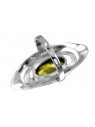 Anillo ruso de plata 925 con Peridoto vrc189s