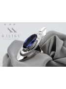 Anillo ruso de plata 925 con zafiro vrc189s