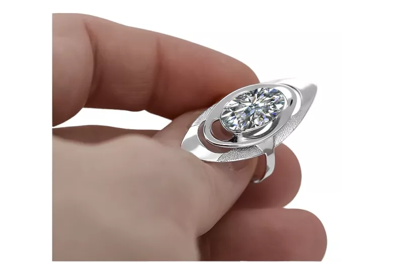 Russischer Ring aus 925er Silber mit Zirkonia vrc189s