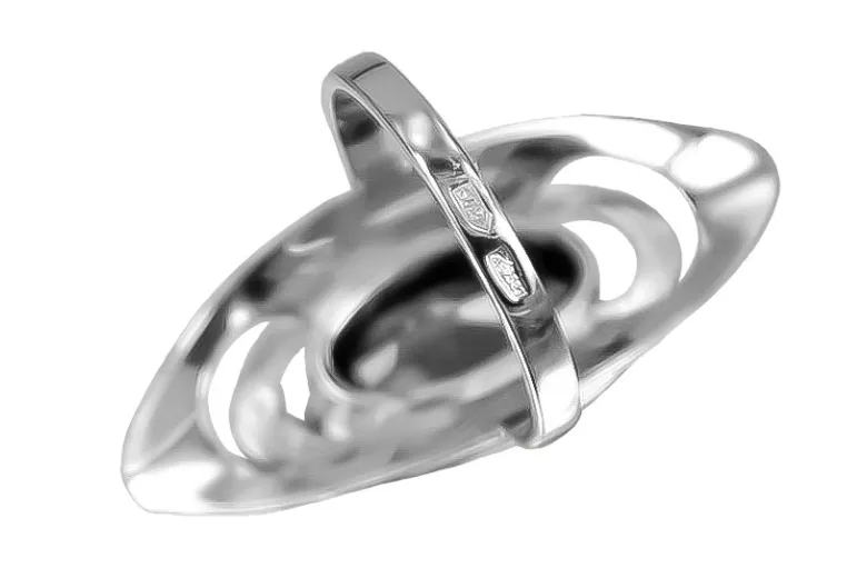 Bague russe en argent 925 avec zircon cubique vrc189s