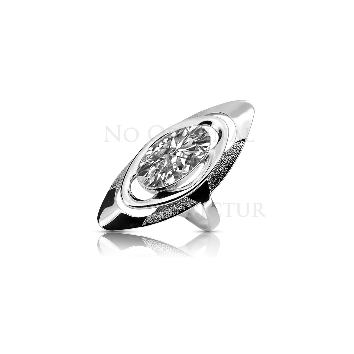 Anillo de plata ruso 925 Engaste vrc189s