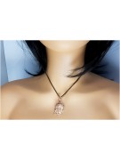 "Icône de Jésus en pendentif d'or rose 14k 585" pj008r