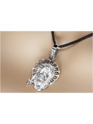 "14K White Gold Pendant featuring Sacred Jesus Medallion" pj008w