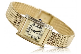 Montre Femme Or 14k 585 Geneve Lw035yy&lbw003y