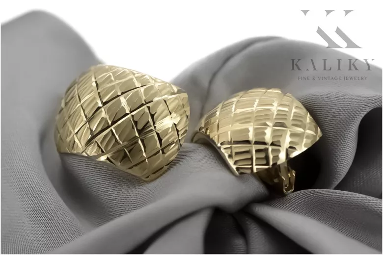 Pendientes de oro de 14k ★ https://zlotychlopak.pl/es/ ★ Oro fino 585 333 ¡Barato!