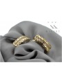 copy of Boucles d'oreilles en or 14 carats 585 couronne avec zircons cec017y