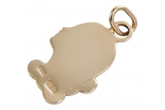 Original 14k Roségold Zodiac Anhänger im Vintage Stil, Keine Steine vzp001