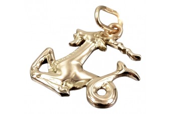 Russian rose Soviet gold pendant