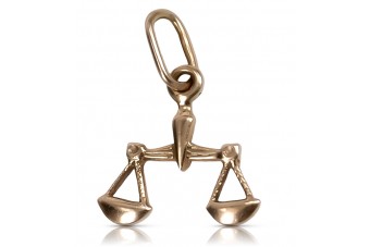 Pendentif russe rose soviétique en or