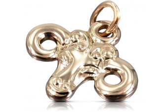 "Pendentif Aries 585 en Or Rose 14 Carats Vintage, Pas de Pierres" vzp008