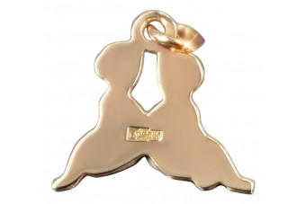 Bez Kamieni, Wyrób Vintage 14k z Różowego Złota Wisior Aries 585 vzp009