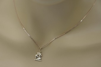 "Damen Zodiac Anhänger aus originales 14k Vintage-Roségold" vzp011