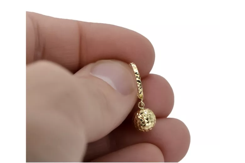 Pendientes de oro de 14k ★ https://zlotychlopak.pl/es/ ★ Oro fino 585 333 ¡Barato!