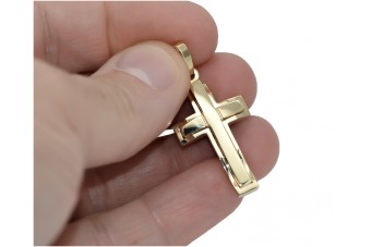 копие на златен католически кръст 14k 585 висулка ctc095y