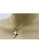 copie du pendentif croix catholique dorée 14k 585 ctc095y