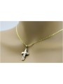 copie du pendentif croix catholique dorée 14k 585 ctc095y