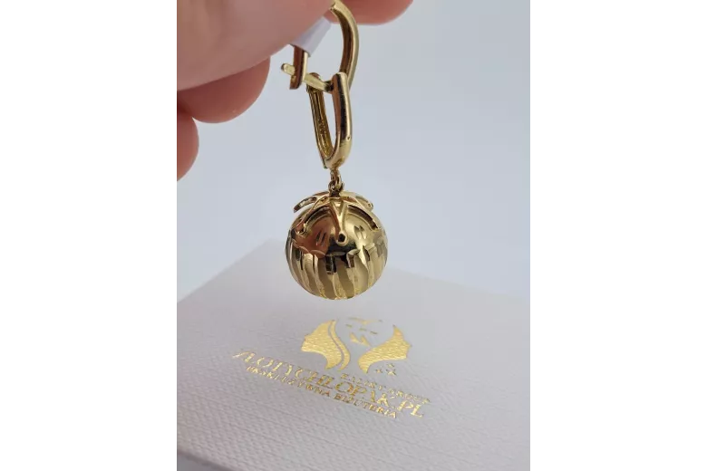 Pendientes de oro de 14k ★ https://zlotychlopak.pl/es/ ★ Oro fino 585 333 ¡Barato!