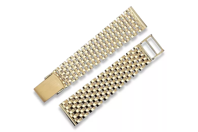 Italienisches gelbes Herrenarmband aus 14 Karat 585 Gold mbw005y