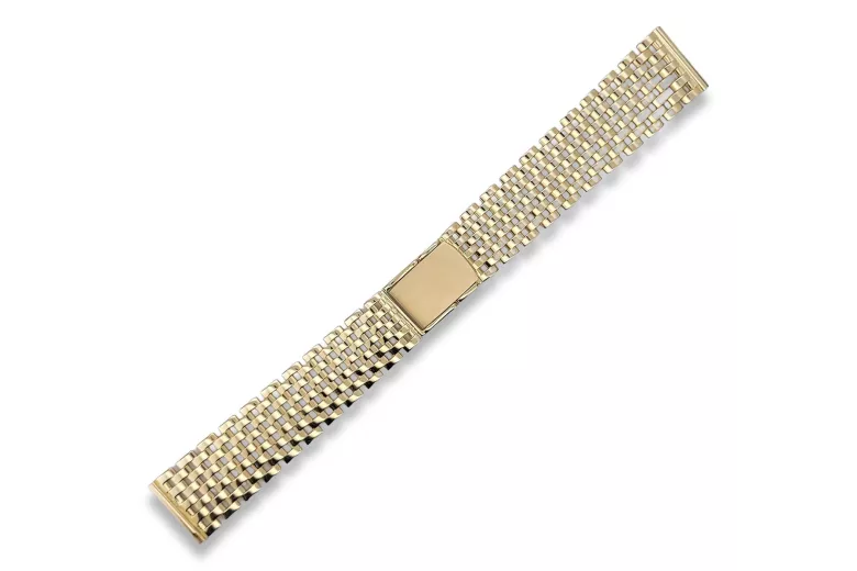 Italian yellow man's 14k 585 gold watch bracelet mbw005y