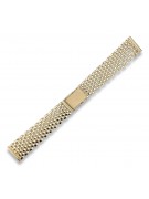 Italian yellow man's 14k 585 gold watch bracelet mbw005y