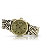 Złoty zegarek z bransoletą męski unisex 14k 585 Geneve mw013ydy&mbw013yo