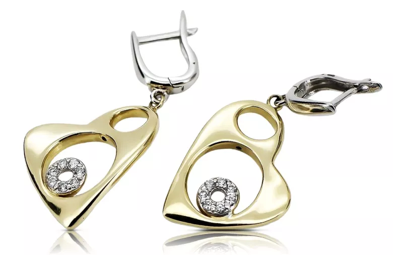 Boucles d'oreilles en or 14 carats ★ https://zlotychlopak.pl/fr/ ★ Or fin 585 333 Pas cher !