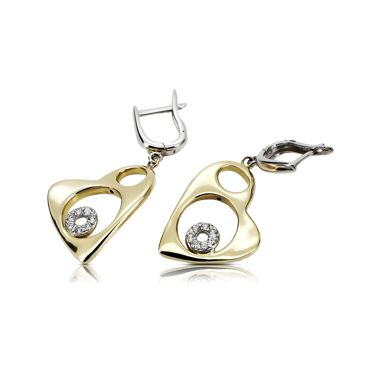 Pendientes de oro de 14k ★ https://zlotychlopak.pl/es/ ★ Oro fino 585 333 ¡Barato!