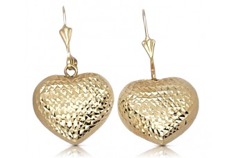 aretes de oro italiano con cuentas de oro amarillo 14k 585 cen043y