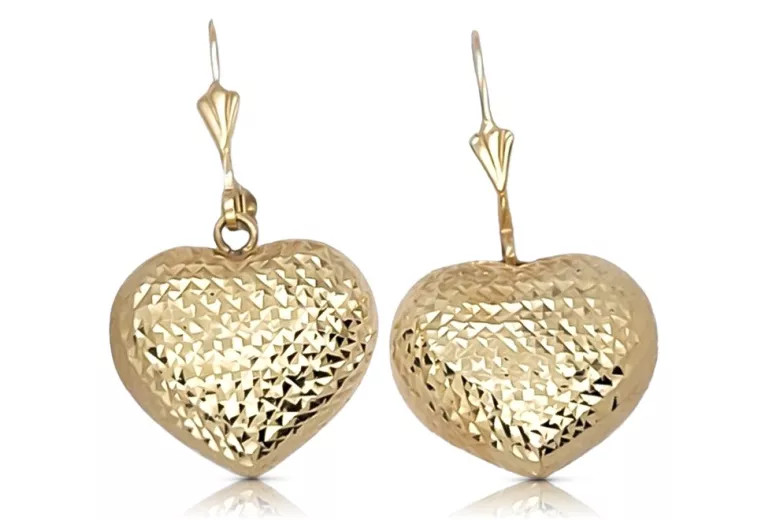 Pendientes de oro de 14k ★ https://zlotychlopak.pl/es/ ★ Oro fino 585 333 ¡Barato!