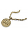 Greek style medallion Versace & Corda Figaro 14k gold chain cpn049y20&cc004y45