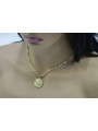 Versace 14k 585 Greek Way Jellyfish Gold Medaillon mit Corda Figaro Kette cpn049y20&cc004y45