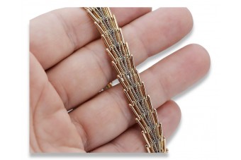 російського браслета з червоного золота 585 проби vb004