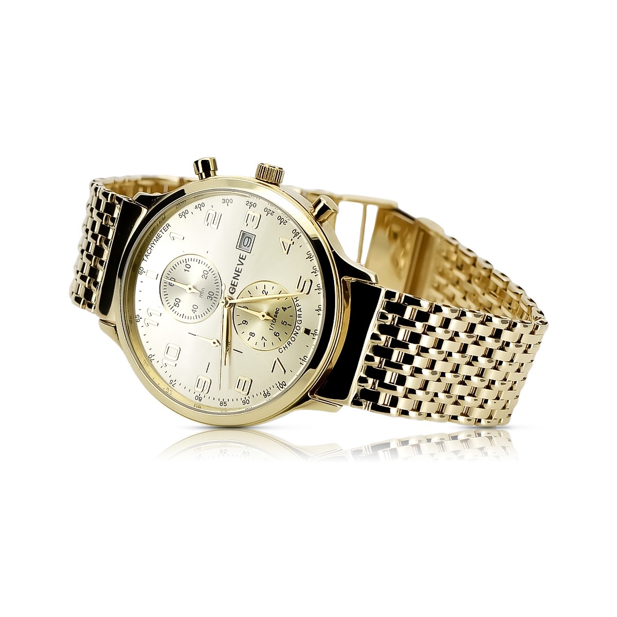 reloj de oro 14k 585 con pulsera Geneve mw005ydy&mbw013yo