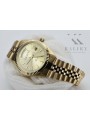 копия мужских золотых часов с браслетом 14k Geneve mw013ydy&mbw016y