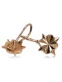 "Genuine Vintage 14K Rose Gold Flower Earrings, No Stones" ven002