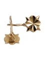 "Genuine Vintage 14K Rose Gold Flower Earrings, No Stones" ven002