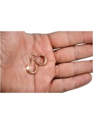 "Exquisitos Pendientes Gipsy de Oro Rosa Antiguo Original de 14k Sin Piedras" ven004