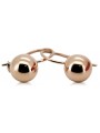 "Vintage Kugelohrringe in 14k 585 Gold, Keine Steine, Originales Vintage-Roségold" ven007