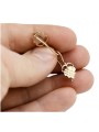 "Originales Vintage-Roségold 14k 585 Gold, Keine Steine Blatt Ohrschmuck" ven009