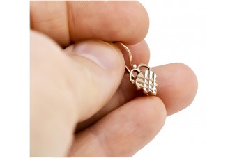 "Ретро Розови Обеци от 14k Злато без Камъни" ven009