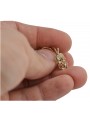 "Genuine 14K Rose Gold Vintage Rose Earrings, Stone-Free Design" ven010r